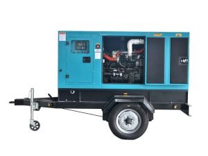 Mobile trailer type electric power silent diesel generator