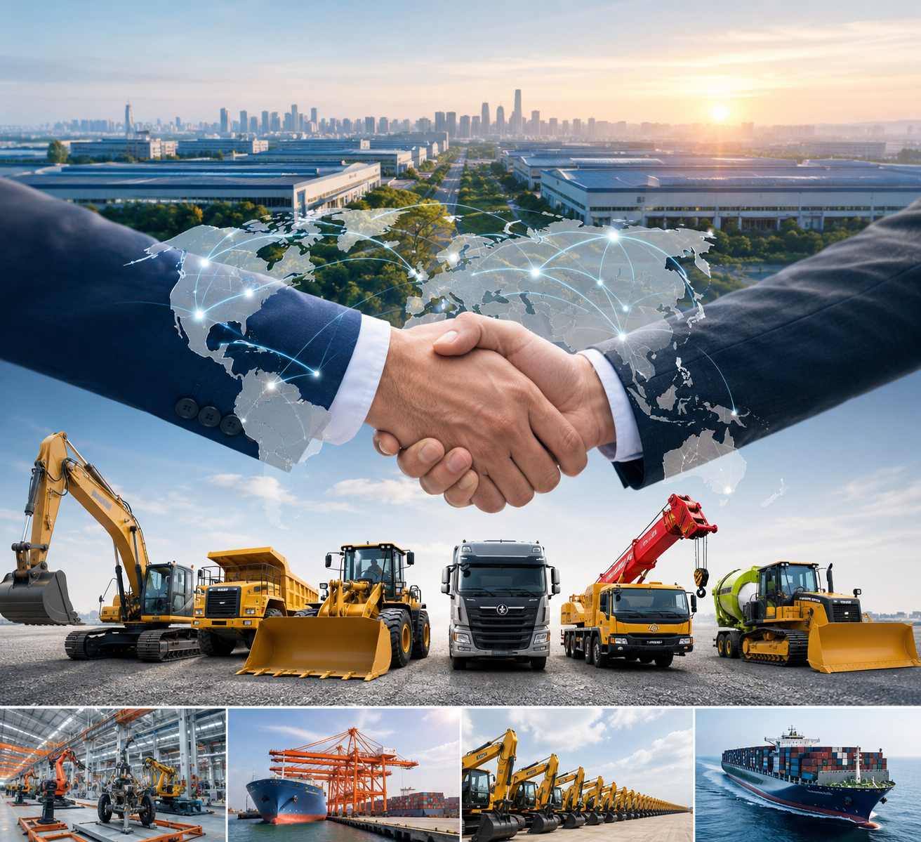 Chinese construction equipment ready for export