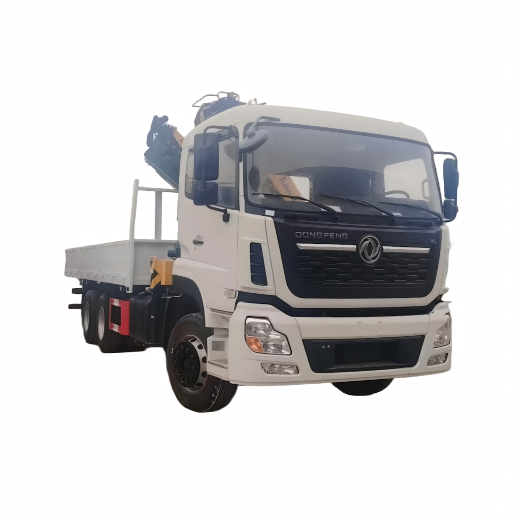 Dongfeng Euro3 375HP 6x4 Truck with XCMG 10T Knuckle Boom Crane