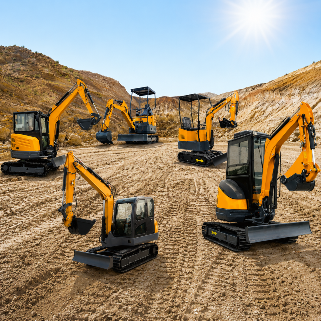 OEM Mini Excavator — Private Label Series 0.8T–9T
